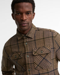 Barbour Heritage Millom Relaxed Houndstooth Shirt - Olive