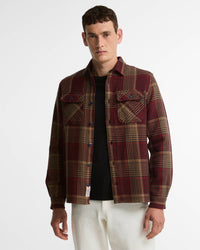 Barbour Heritage Millom Relaxed Houndstooth Shirt - Red