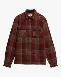 Barbour Heritage Millom Relaxed Houndstooth Shirt - Red