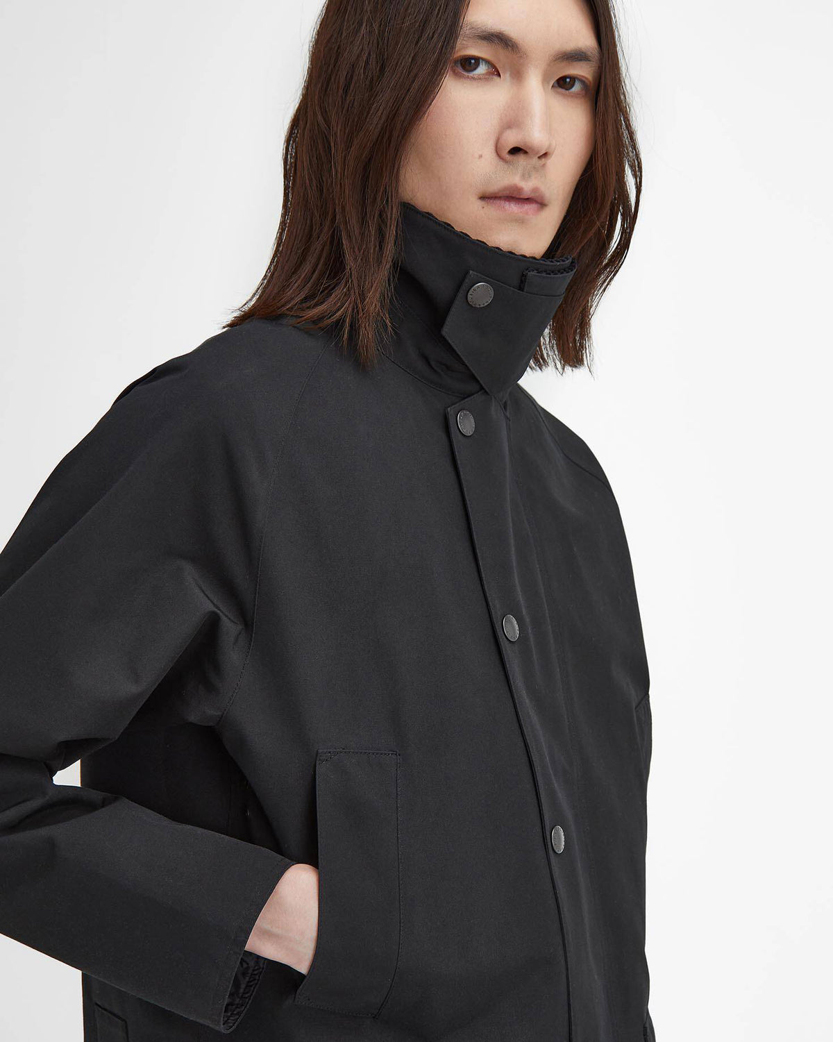 Barbour Heritage Classic Bedale Showerproof Jacket - Black