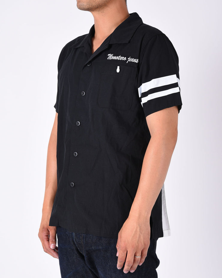 Momotaro Jeans Bowling Shirt - Black