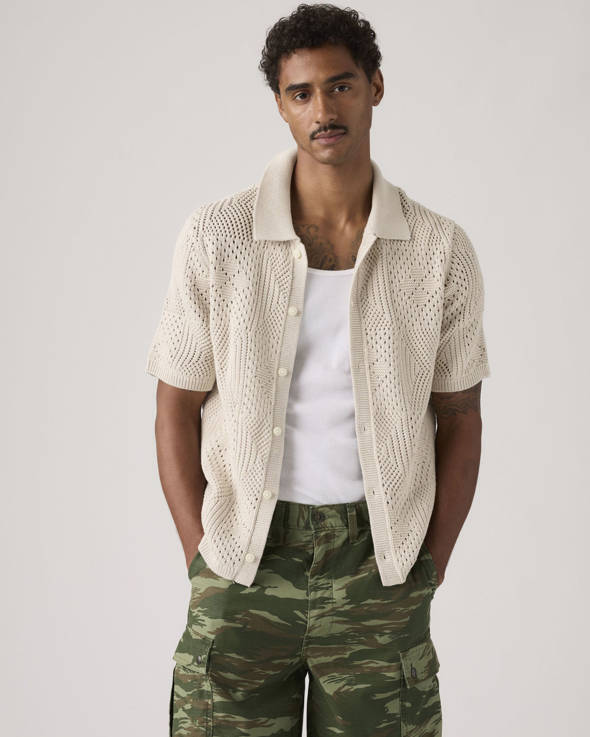 Levi's® Sweater Camp Shirt - Pumice Stone | Levi's® Shirts | JEANSTORE