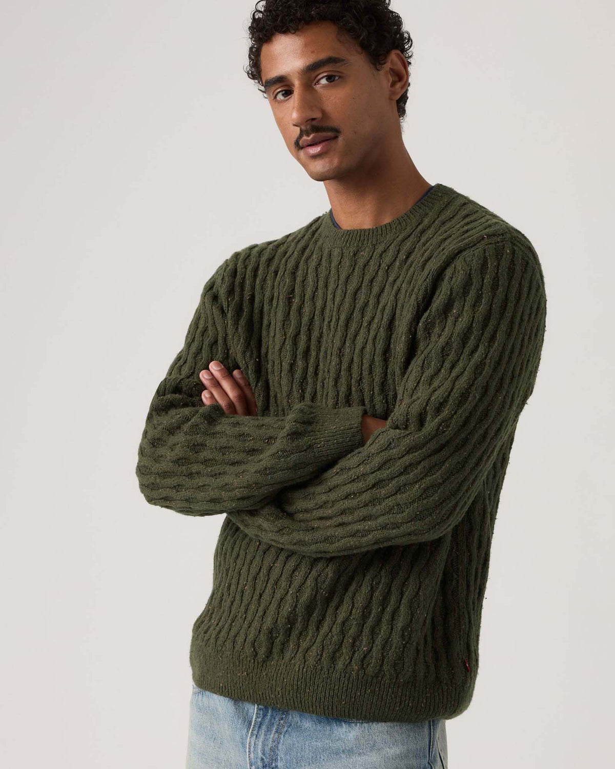 Levi's® Presidio Wool Neps Full Needle Knit Sweater - Rosin