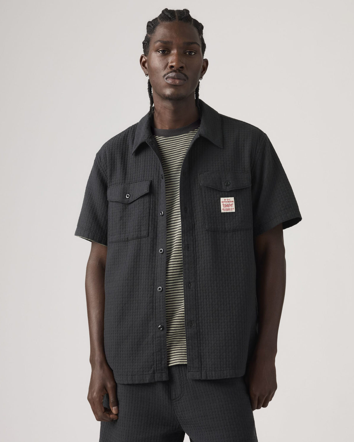 Levi's® Workwear S/S Worker Shirt - Dark Phantom Dobby | Levi's® Shirts | JEANSTORE