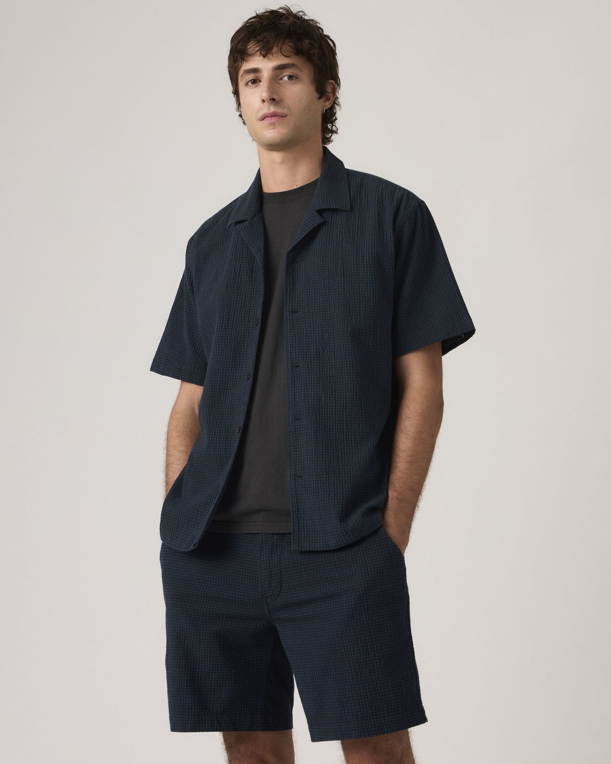 Levi's® Sunset Camp Shirt - Cadiz Plaid Navy | Levi's® Shirts | JEANSTORE
