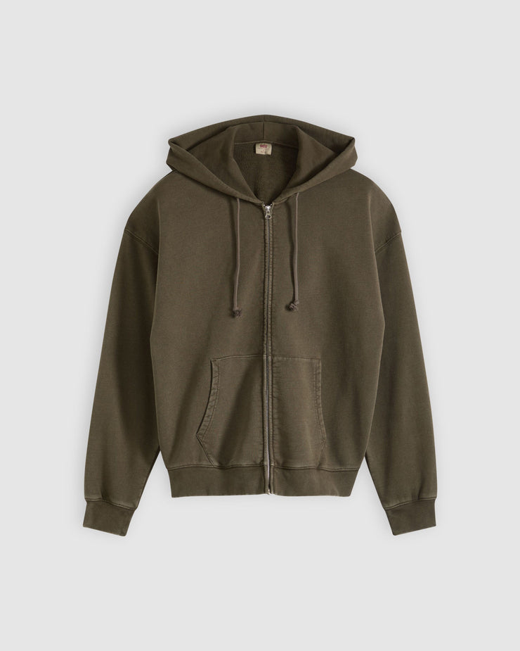 Levi's® Hayes Boxy Full Zip Hoodie - Grunge Maitake Brown