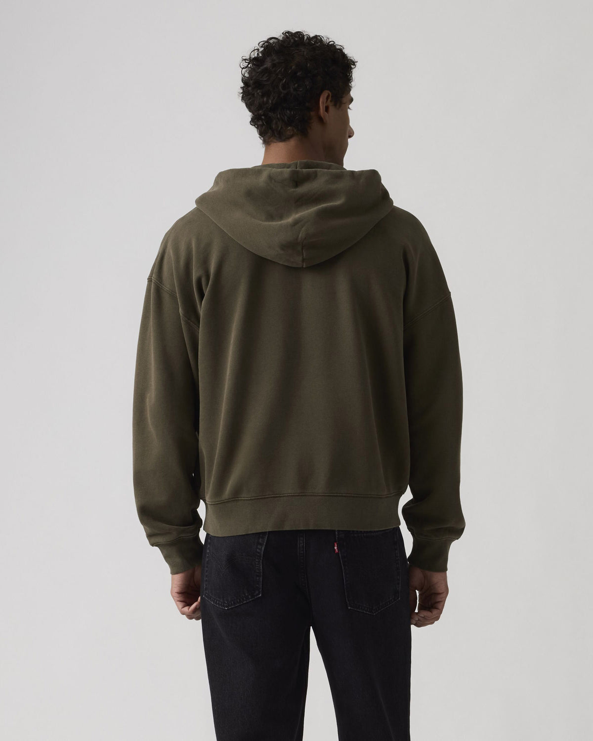 Levi's® Hayes Boxy Full Zip Hoodie - Grunge Maitake Brown