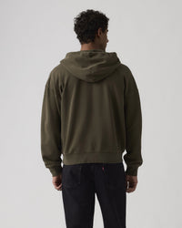 Levi's® Hayes Boxy Full Zip Hoodie - Grunge Maitake Brown