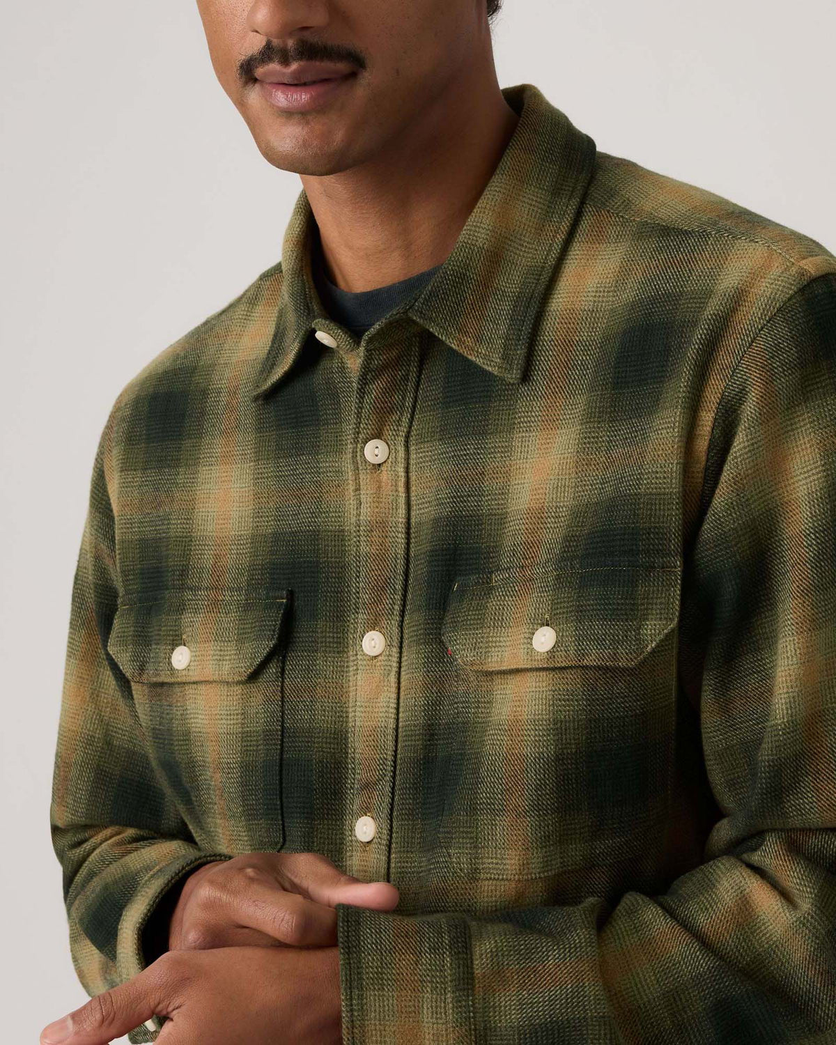 Levi's® Jackson Worker Shirt - Jericho Plaid / Rosin Flannel