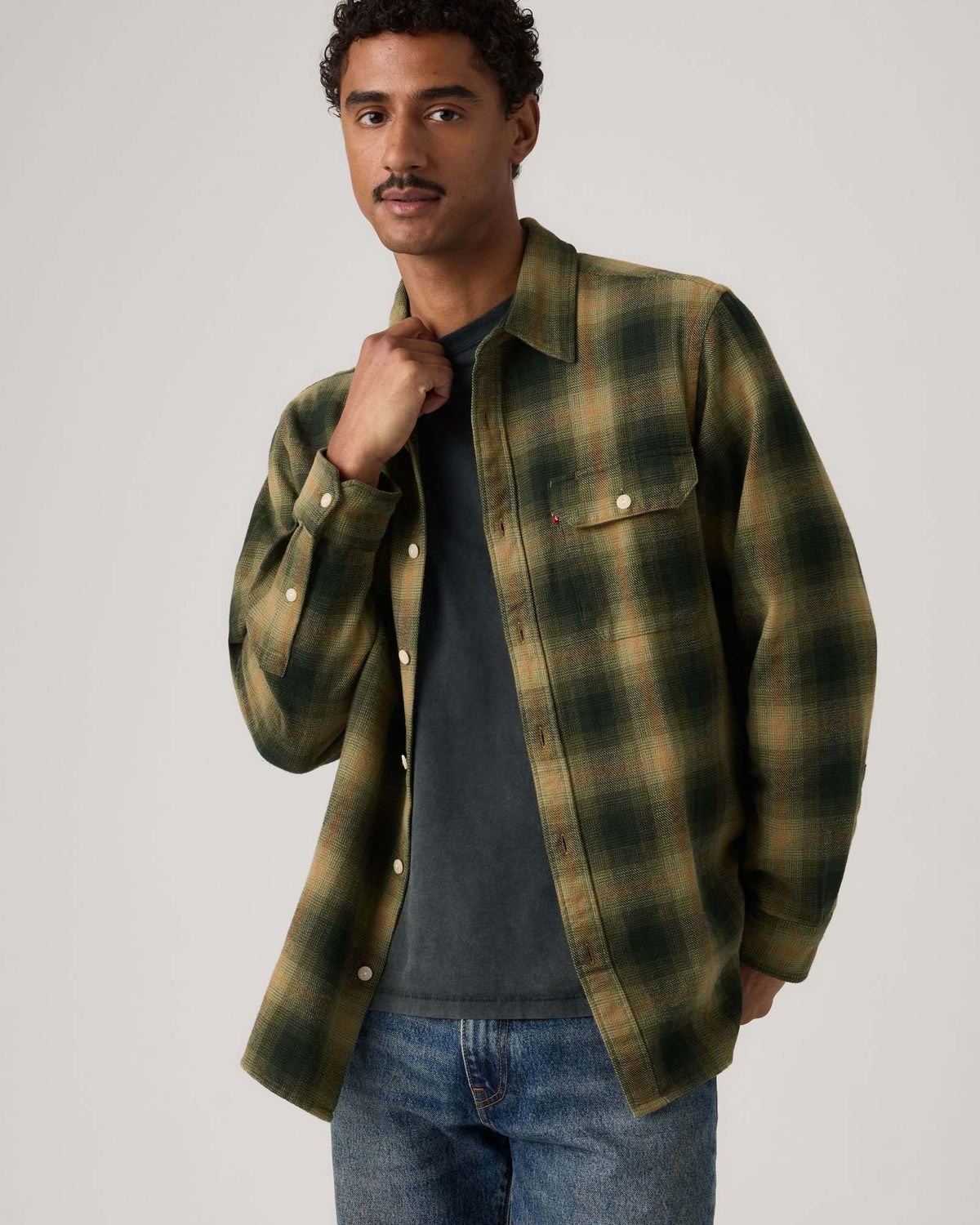 Levi's® Jackson Worker Shirt - Jericho Plaid / Rosin Flannel