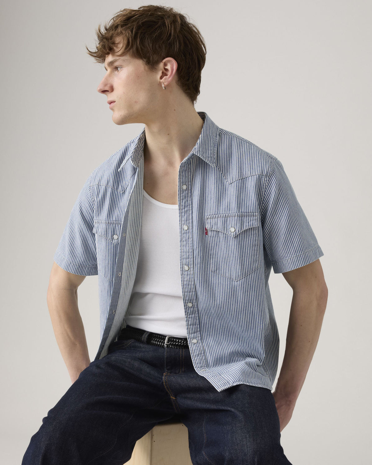 Levi's® S/S Classic Western Shirt - Picadilly Stripes | Levi's® Shirts | JEANSTORE