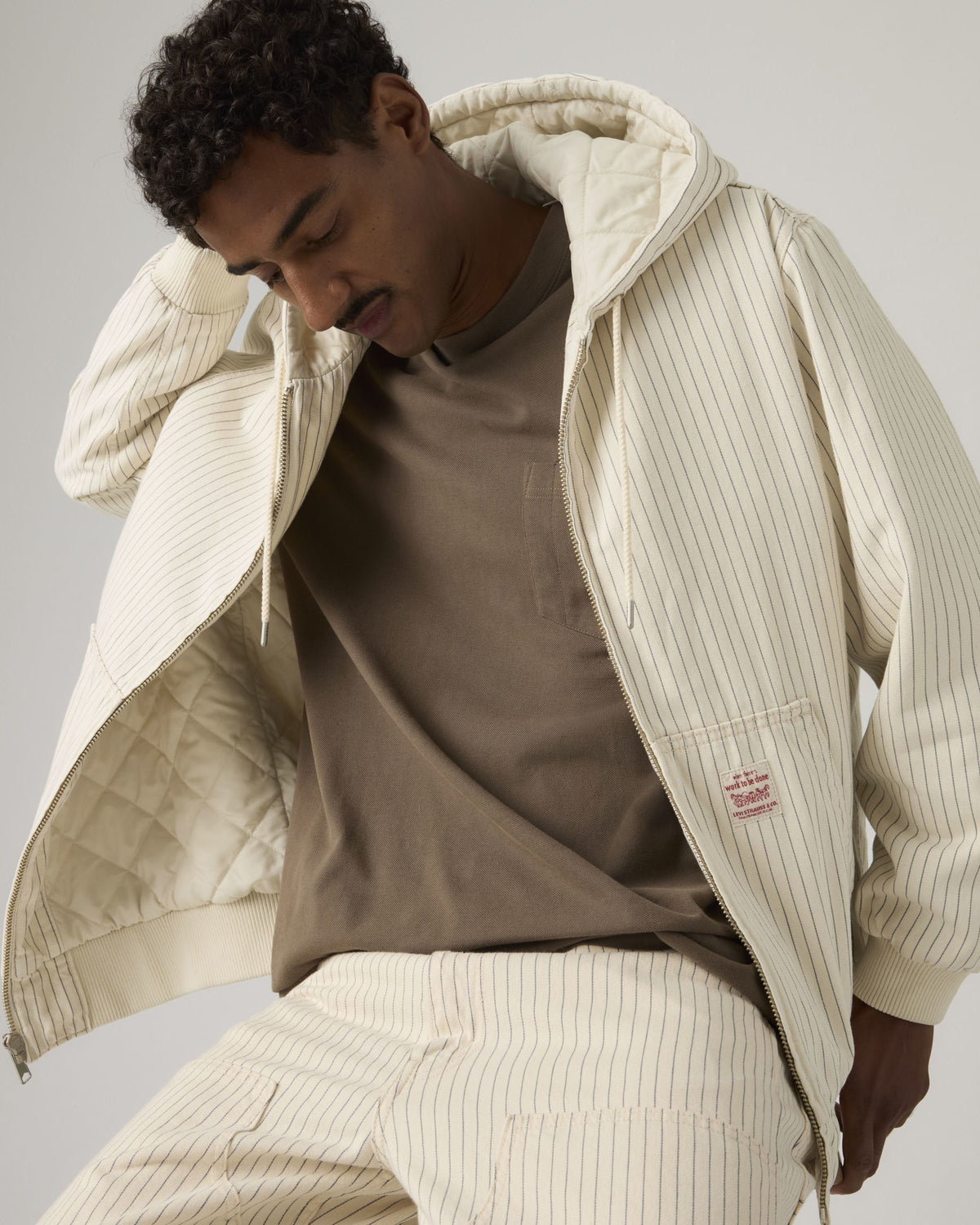 Levi's® Workwear Potrero Denim Hoodie - Marris Stripe | Levi's® Sweaters & Knitwear | JEANSTORE