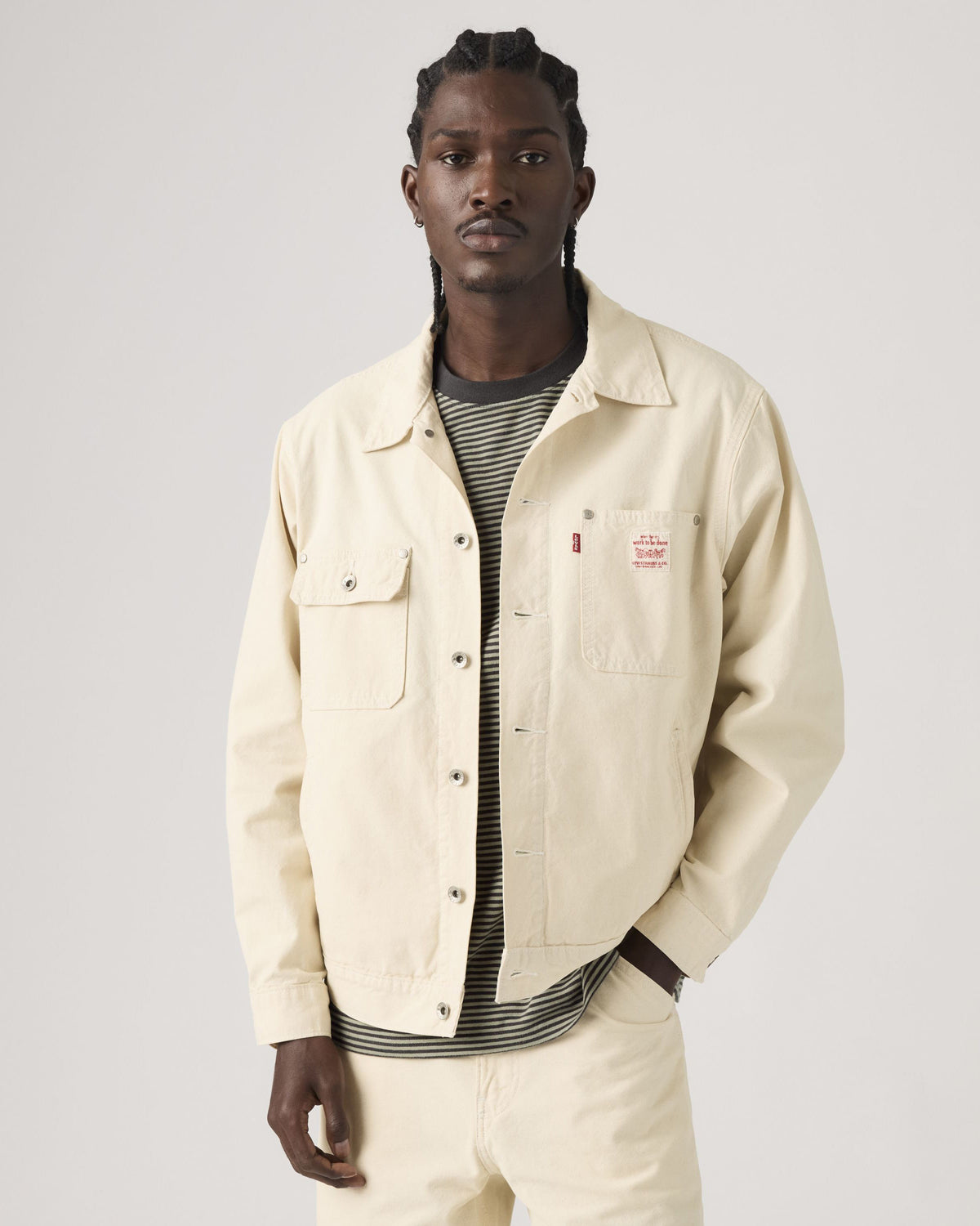 Levi's® Workwear Sunrise Trucker Jacket - Undyed Ecru Greige