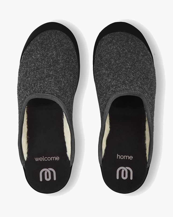 Mahabis Mule Slippers - Dark Grey / Skien Black