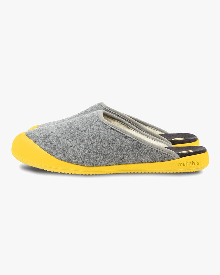 Mahabis Mule Slippers Light Grey Skane Yellow