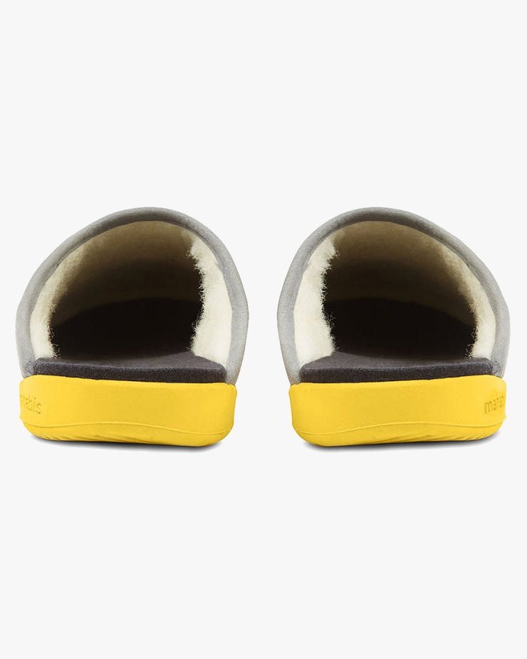 Mahabis Mule Slippers - Light Grey / Skane Yellow | Mahabis Slippers | JEANSTORE