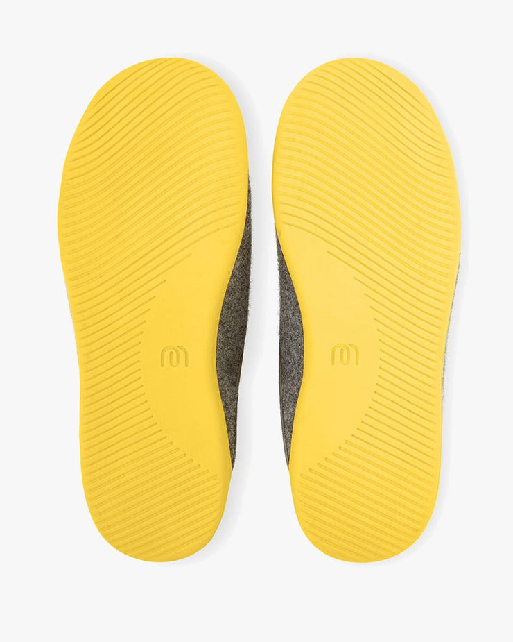 Mahabis Mule Slippers - Light Grey / Skane Yellow | Mahabis Slippers | JEANSTORE