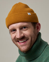 Merz b. Schwanen Good Basics MWBN05 Merino Wool Watch Cap - Honey | Merz b. Schwanen Hats | Jeanstore