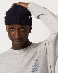 Merz b. Schwanen Good Basics MWBN05 Merino Wool Watch Cap - Dark Navy | Merz b. Schwanen Hats | Jeanstore