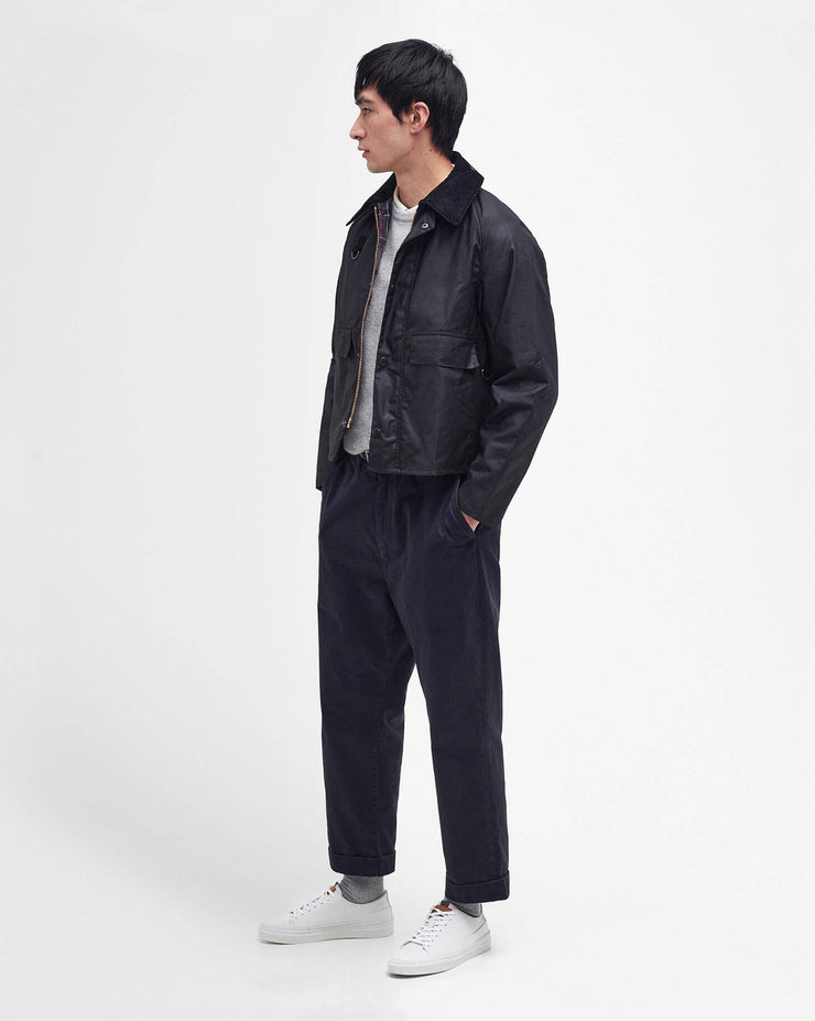 Barbour Heritage Spey Slim Waxed Jacket - Black
