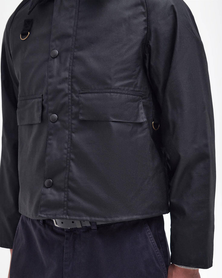 Barbour Heritage Spey Slim Waxed Jacket - Black