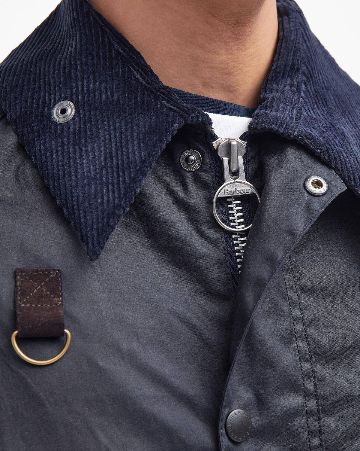 Barbour Heritage Spey Slim Waxed Jacket - Navy