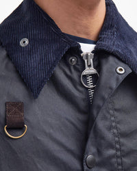 Barbour Heritage Spey Slim Waxed Jacket - Navy