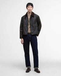 Barbour Heritage Spey Slim Waxed Jacket - Olive | Barbour Jackets & Coats | JEANSTORE