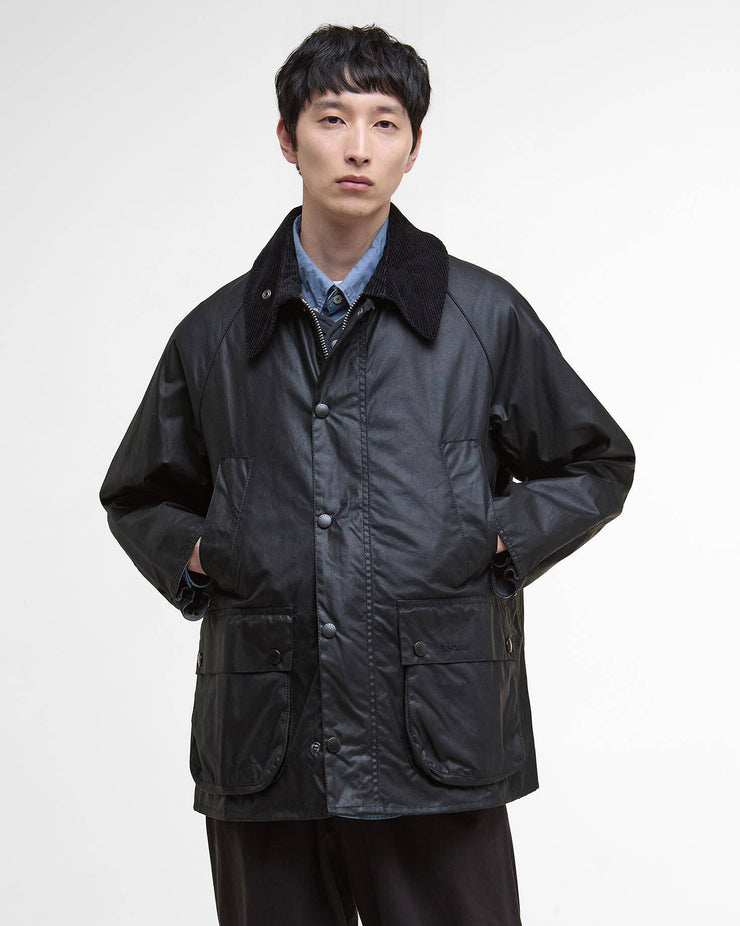 Barbour Heritage Oversized Bedale Waxed Jacket - Black