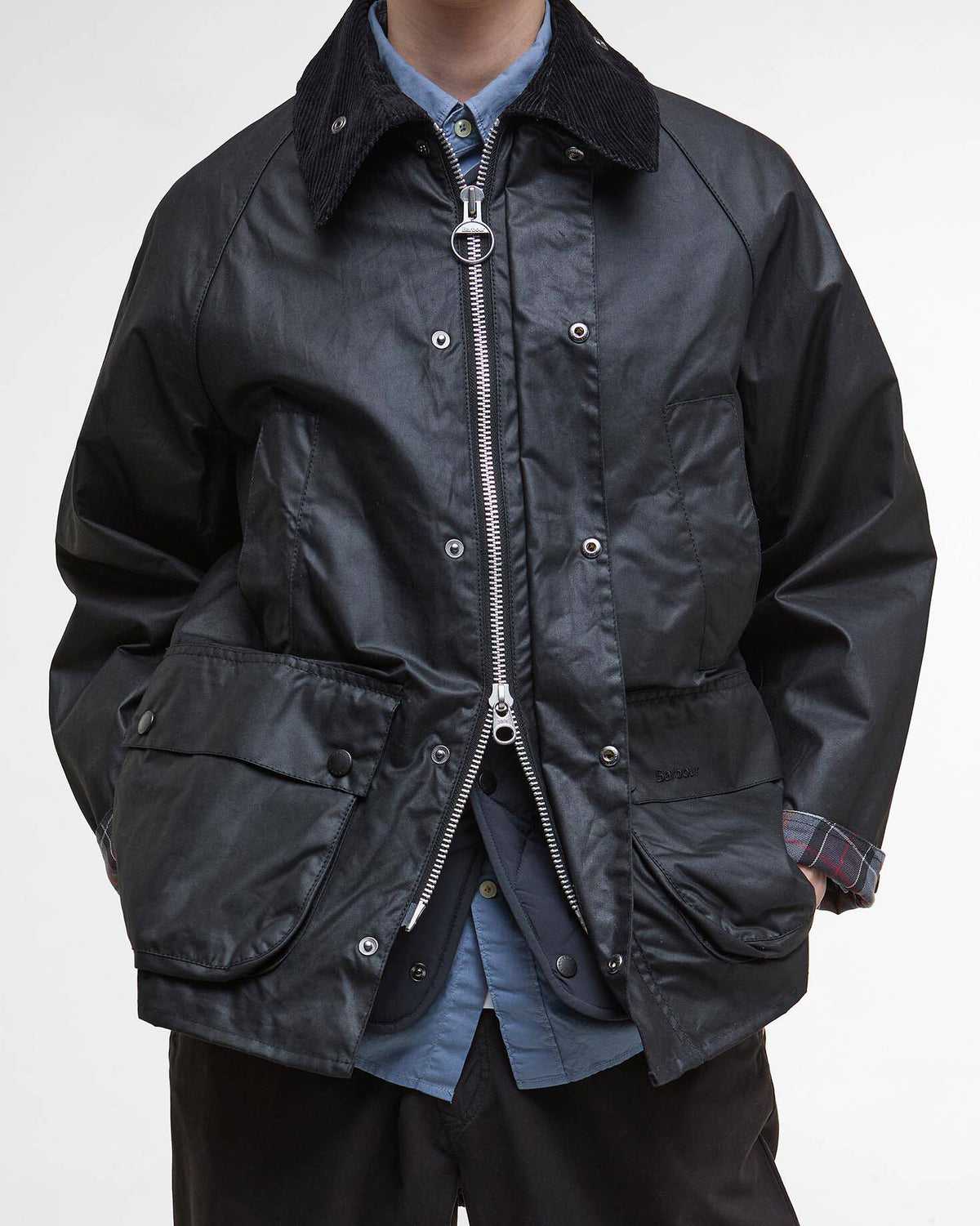Barbour Heritage Oversized Bedale Waxed Jacket - Black | Barbour Jackets & Coats | JEANSTORE