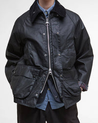 Barbour Heritage Oversized Bedale Waxed Jacket - Black | Barbour Jackets & Coats | JEANSTORE