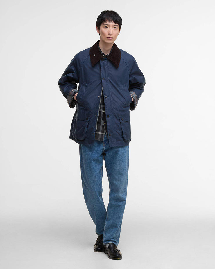 Barbour Heritage Oversized Bedale Waxed Jacket - Washed Cobalt
