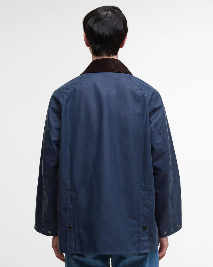 Barbour Heritage Oversized Bedale Waxed Jacket - Washed Cobalt