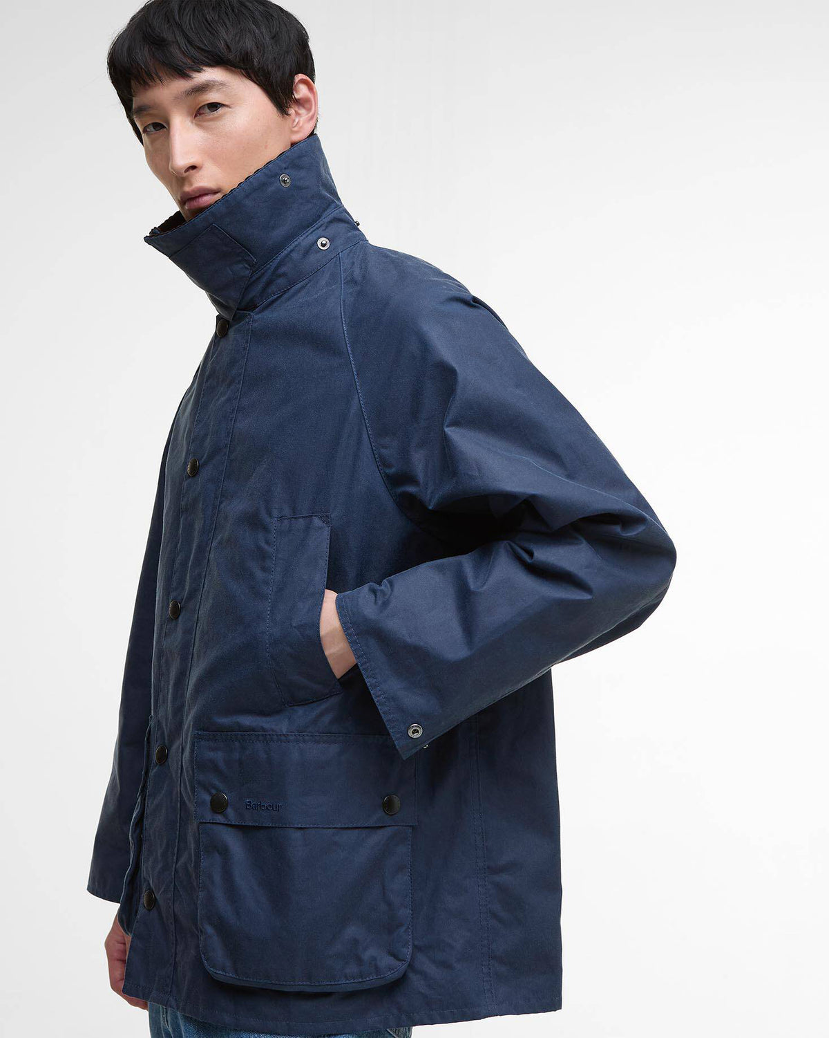 Barbour Heritage Oversized Bedale Waxed Jacket - Washed Cobalt | Barbour Jackets & Coats | JEANSTORE