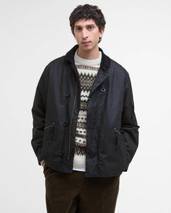 Barbour Heritage Hanger Waxed Deck Jacket - Black