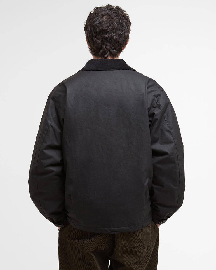 Barbour Heritage Hanger Waxed Deck Jacket - Black