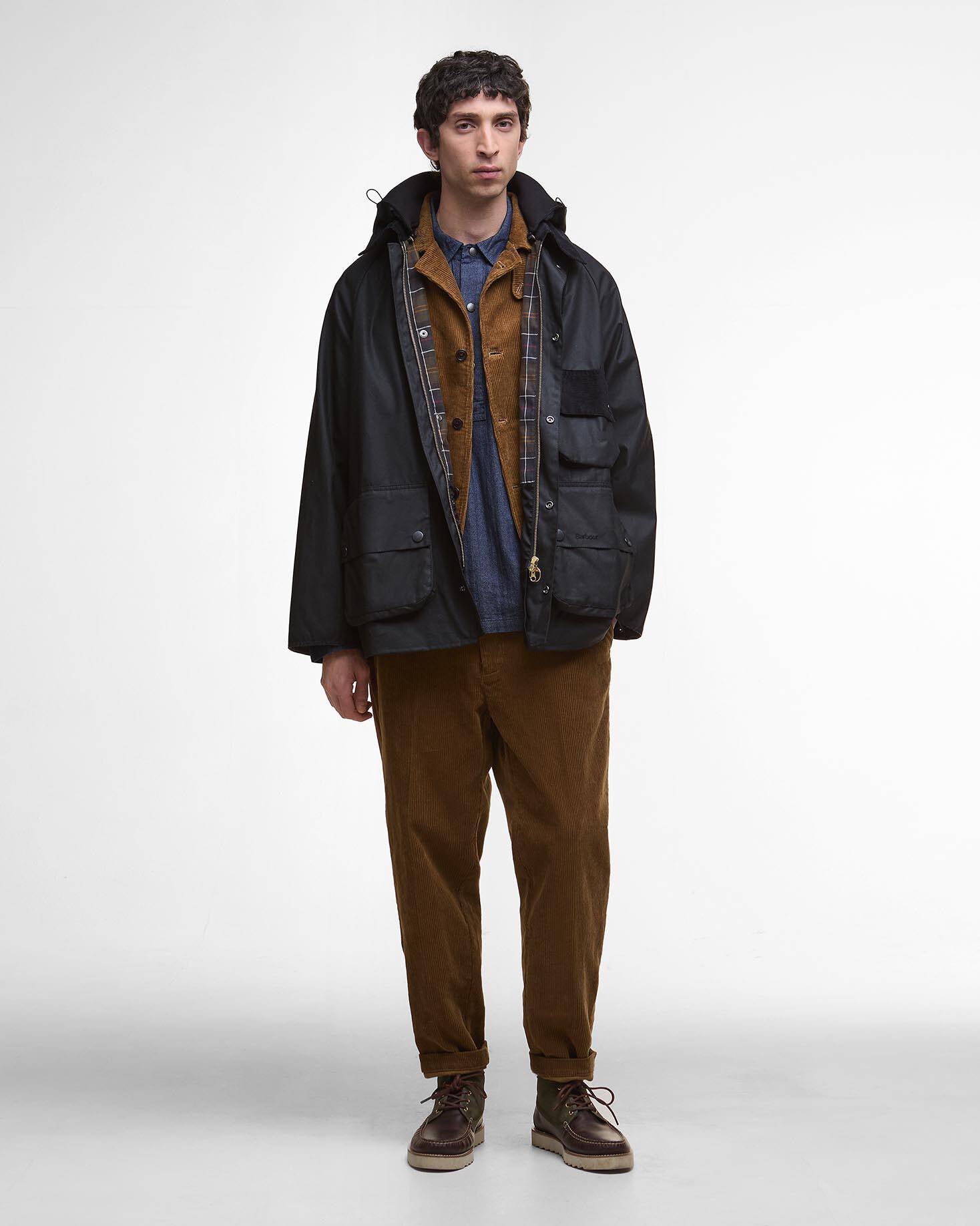Barbour Heritage Modified Solway Wax Jacket - Black