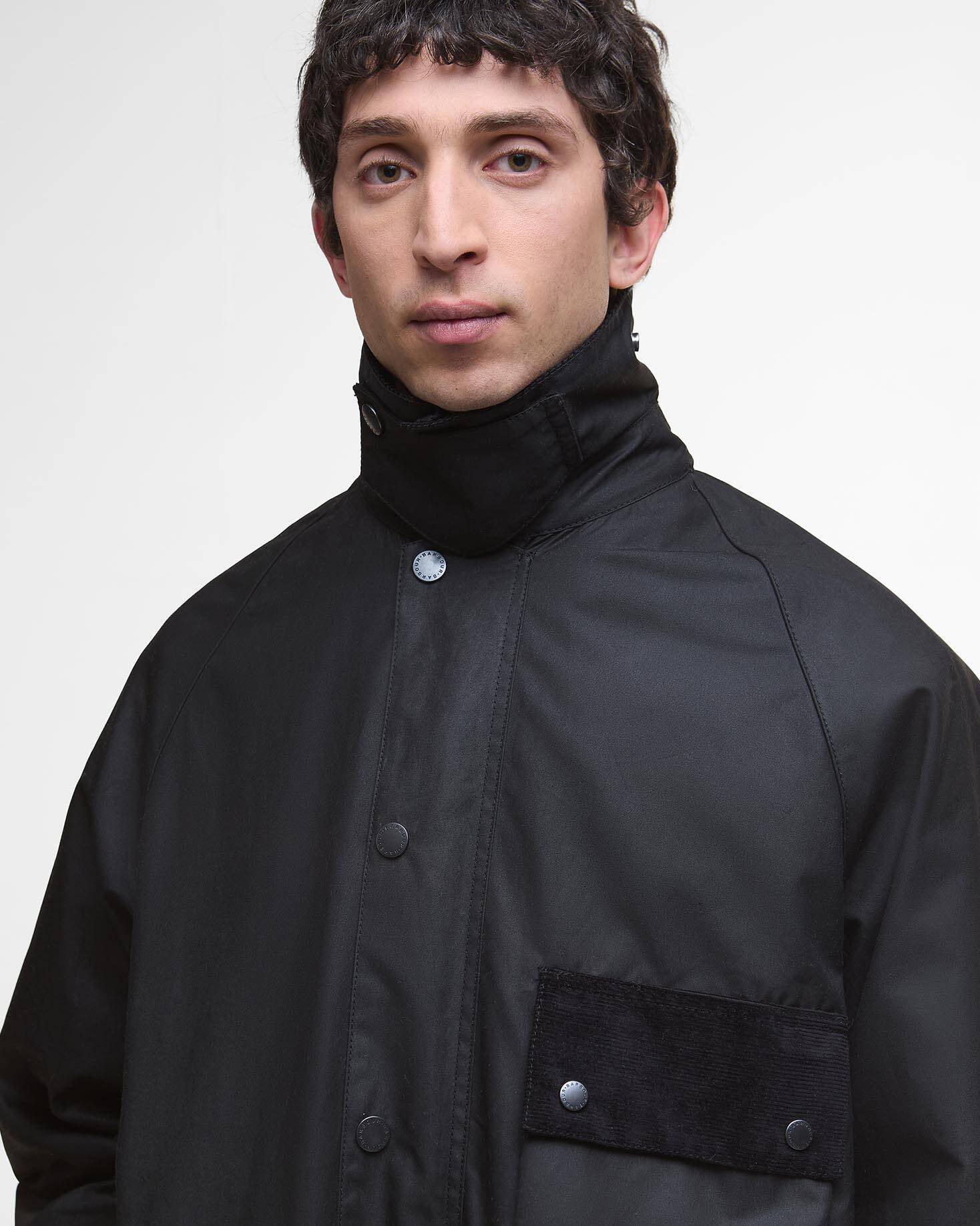 Barbour Heritage Modified Solway Wax Jacket - Black