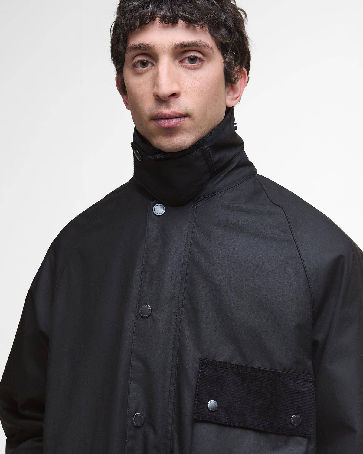 Barbour Heritage Modified Solway Wax Jacket - Black