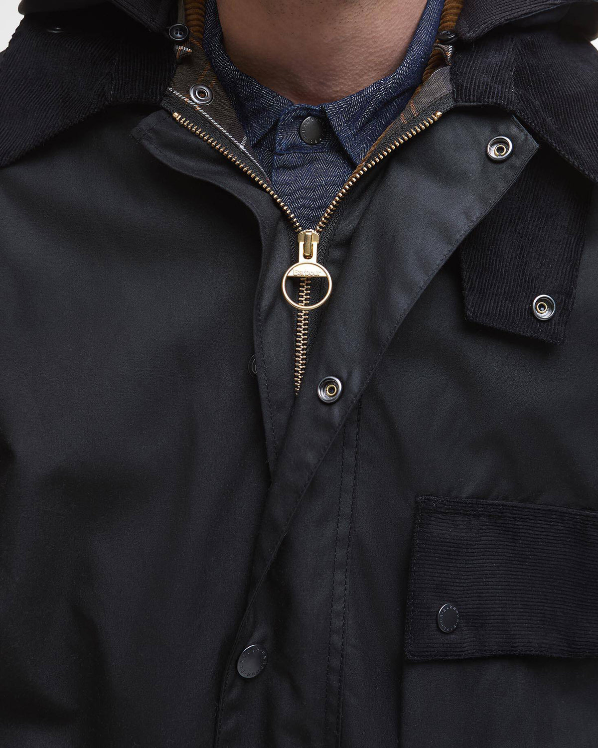 Barbour Heritage Modified Solway Wax Jacket - Black