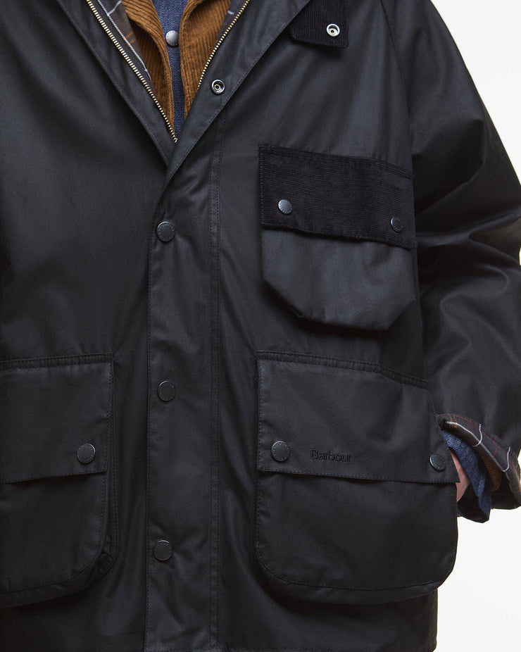 Barbour Heritage Modified Solway Wax Jacket - Black