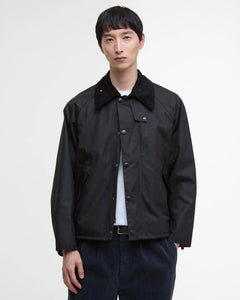 Barbour Heritage Modified Transport Waxed Jacket - Black