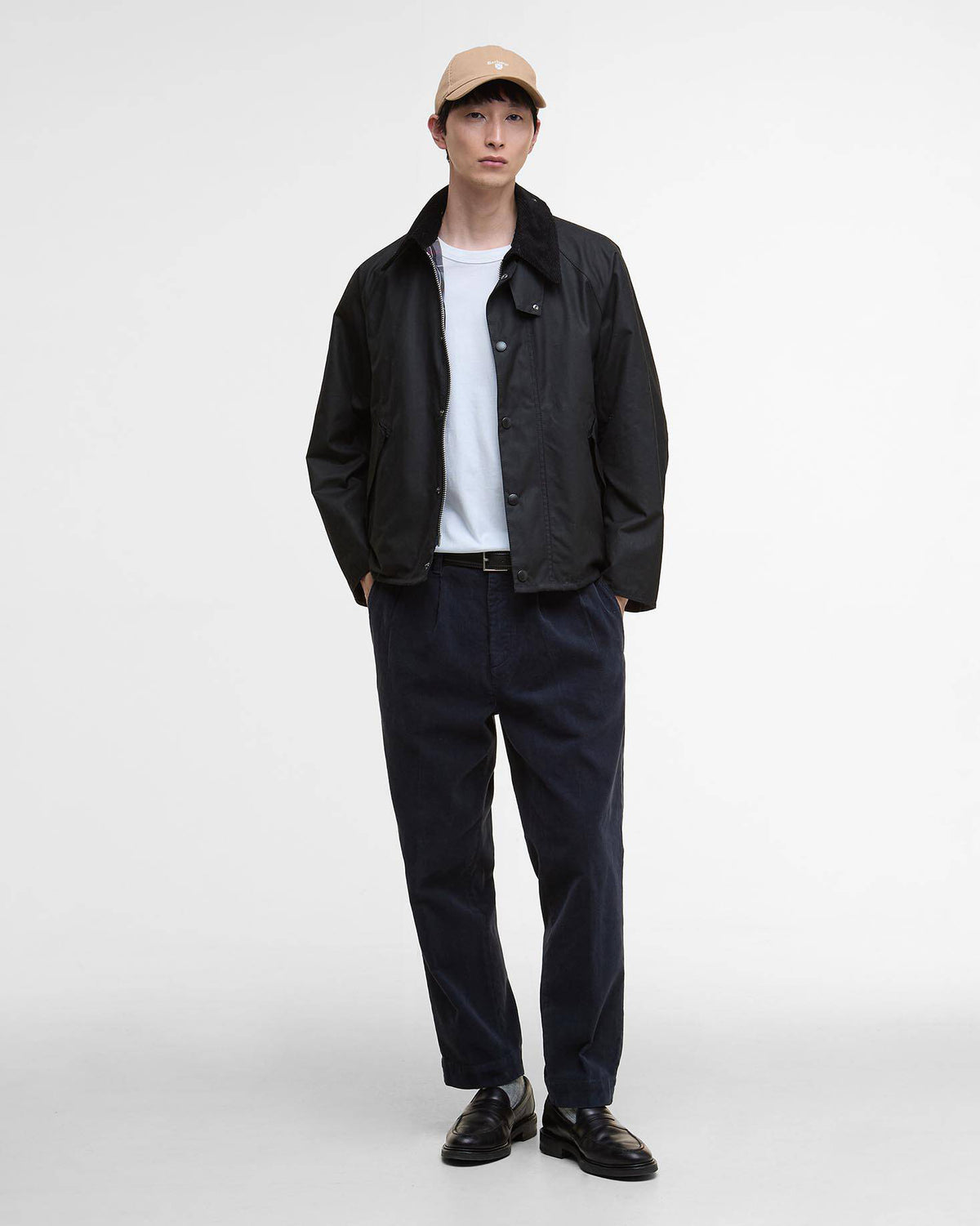 Barbour Heritage Modified Transport Waxed Jacket - Black