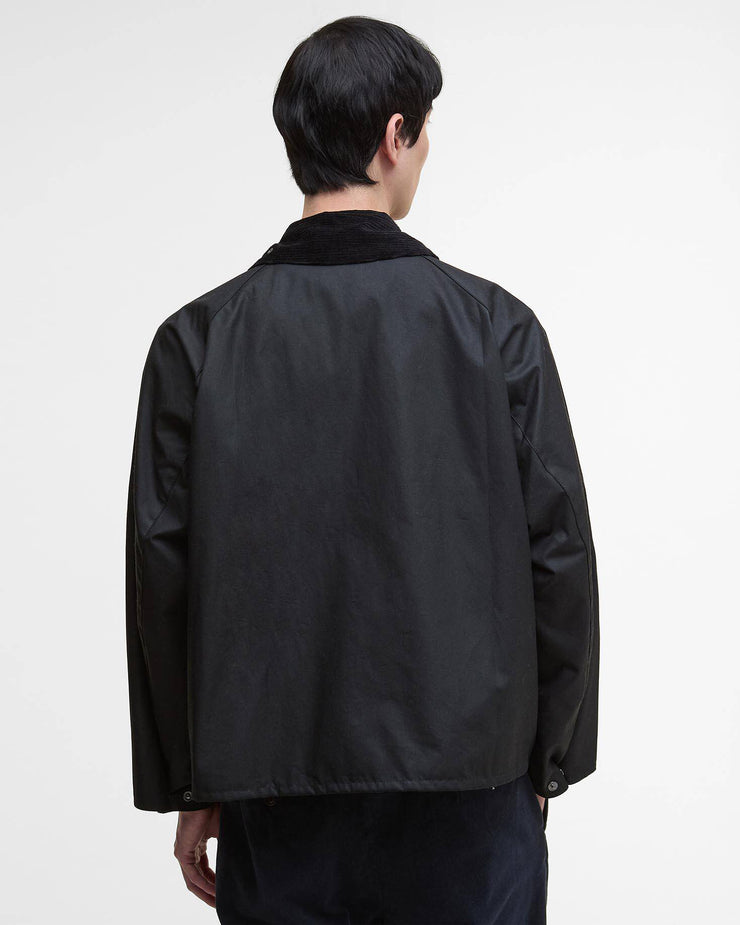 Barbour Heritage Modified Transport Waxed Jacket - Black