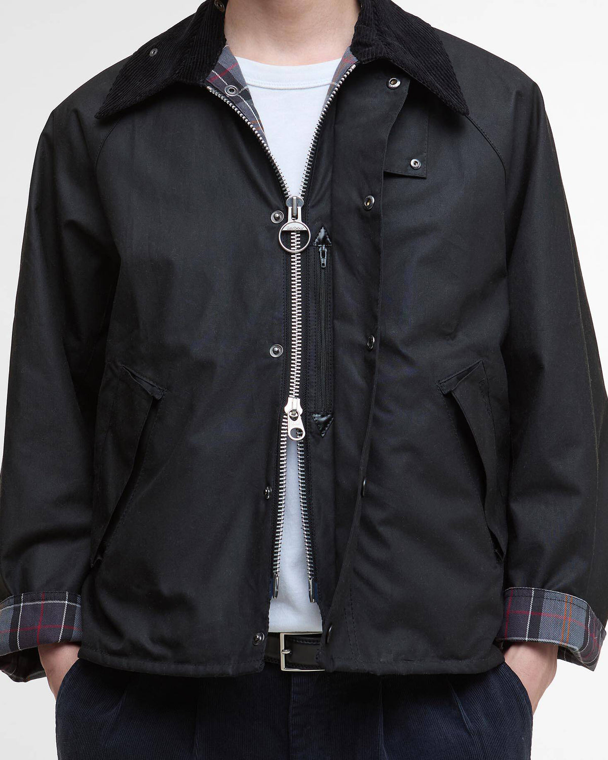 Barbour Heritage Modified Transport Waxed Jacket - Black