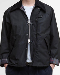 Barbour Heritage Modified Transport Waxed Jacket - Black