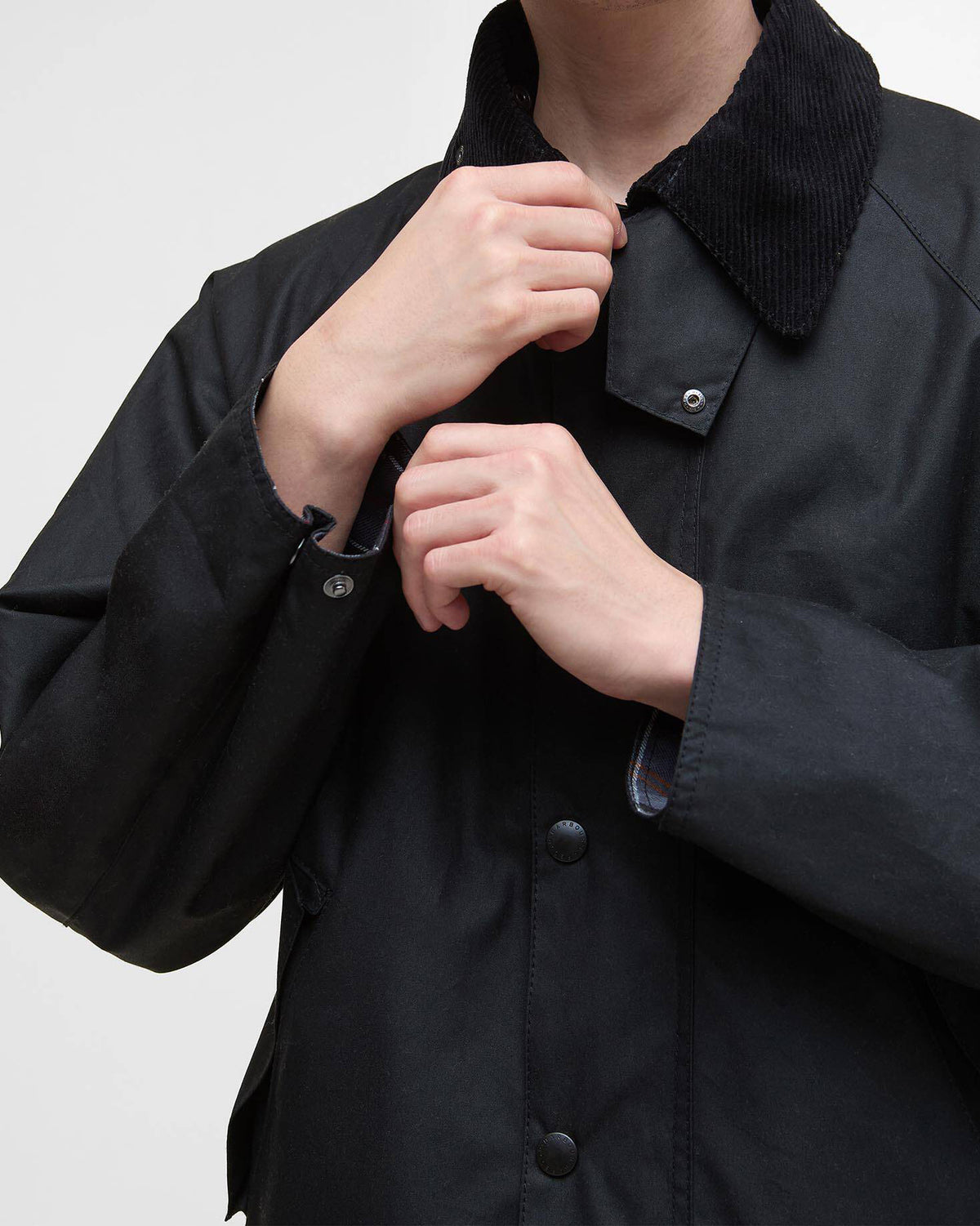 Barbour Heritage Modified Transport Waxed Jacket - Black