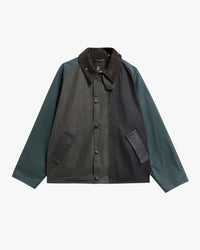 Barbour Heritage Patchwork Transport Waxed Jacket - Black Multi | Barbour Jackets & Coats | Jeanstore