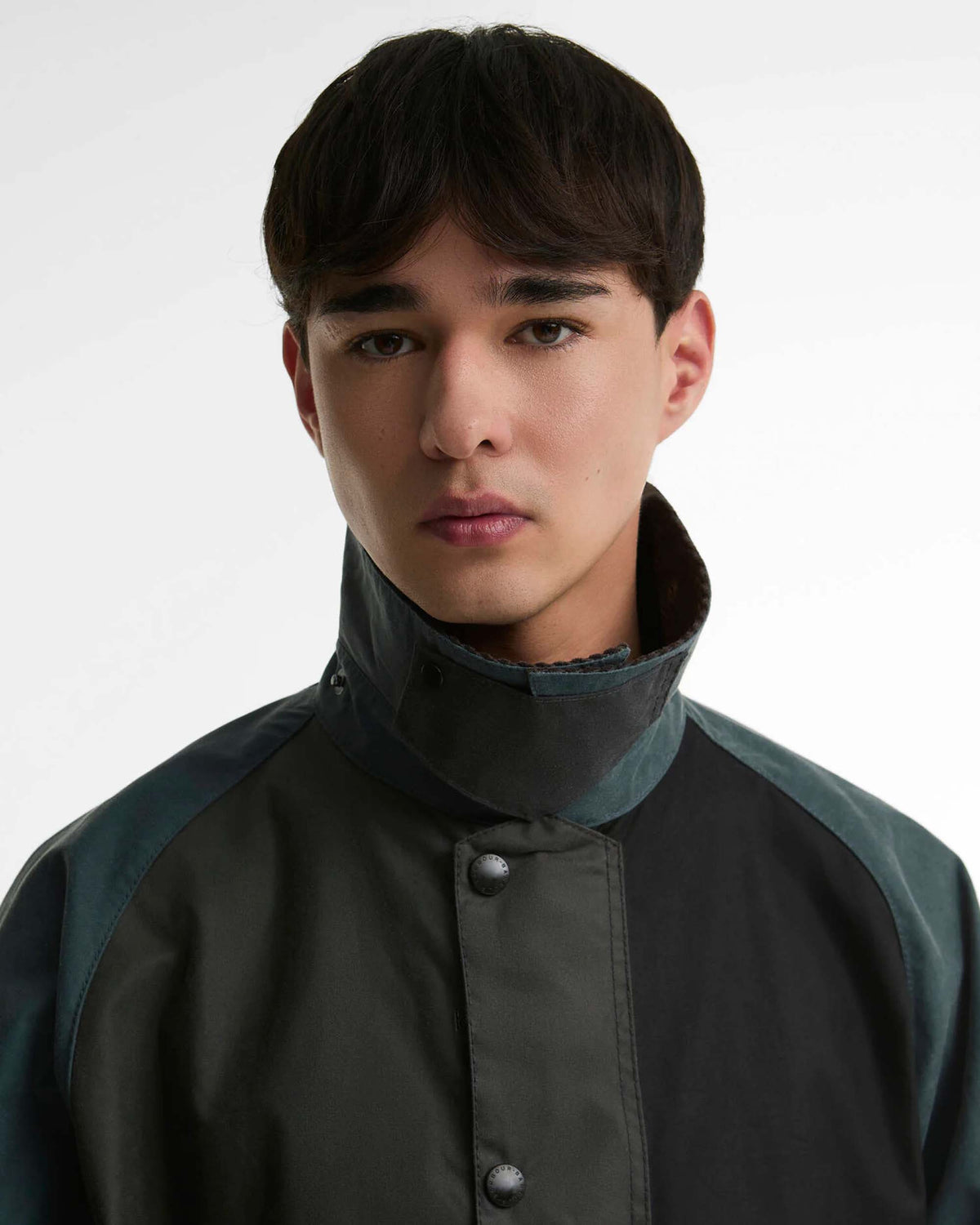 Barbour Heritage Patchwork Transport Waxed Jacket - Black Multi | Barbour Jackets & Coats | Jeanstore