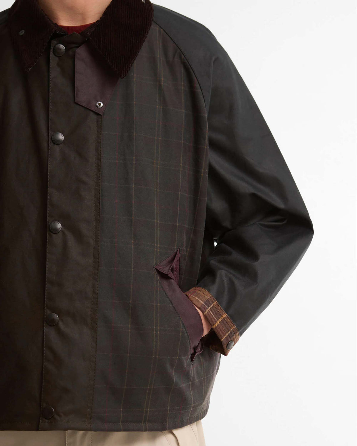 Barbour Heritage Patchwork Transport Waxed Jacket - Tartan Multi | Barbour Jackets & Coats | Jeanstore